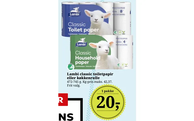 Lambi Classic Toiletpapir Eller Køkkenrulle