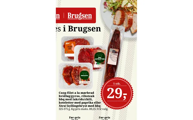 Coop Filet A La Mørbrad Koteletter Med Paprika Eller