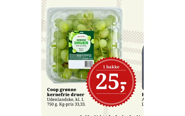 Coop Grønne Kernefrie Druer