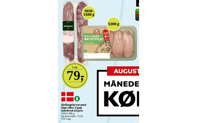 Kyllingebryst Med Mørbrad Af Gris