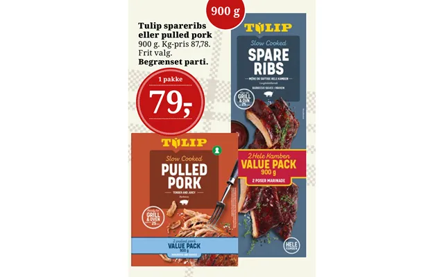 Tulip Spareribs Eller Pulled Pork