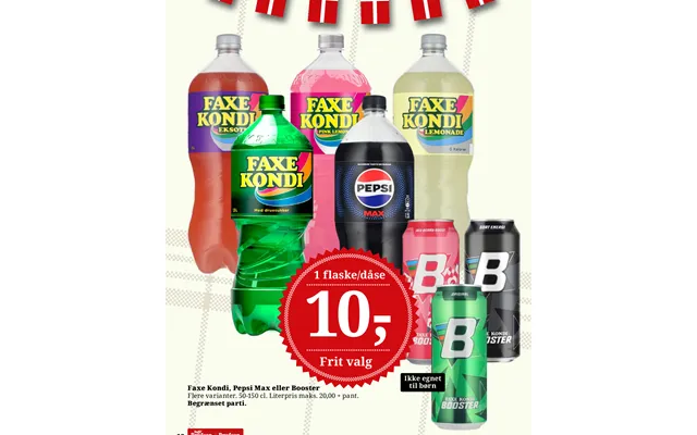 Faxe Kondi, Pepsi Max Eller Booster
