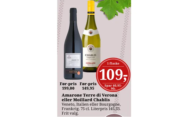 Amarone Terre Di Verona Eller Moillard Chablis