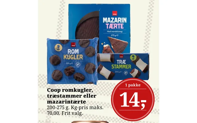 Coop Romkugler, Træstammer Eller Mazarintærte