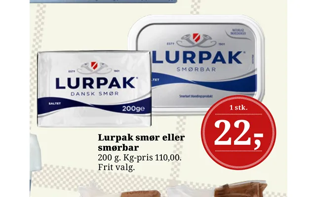 Lurpak Smør Eller Smørbar