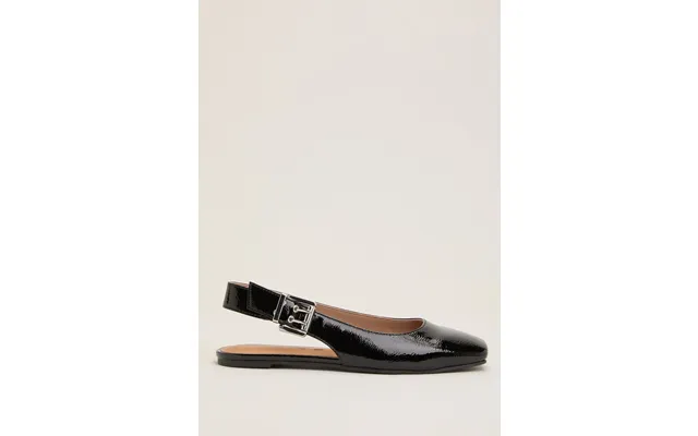 Biarose Karré Flat Buckle Slingback Faux Leather