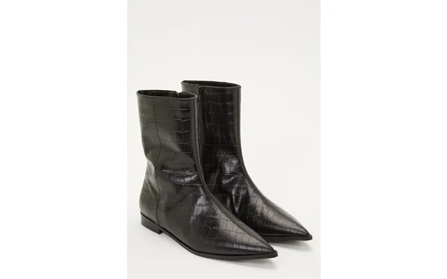 Croco Leather Ankle