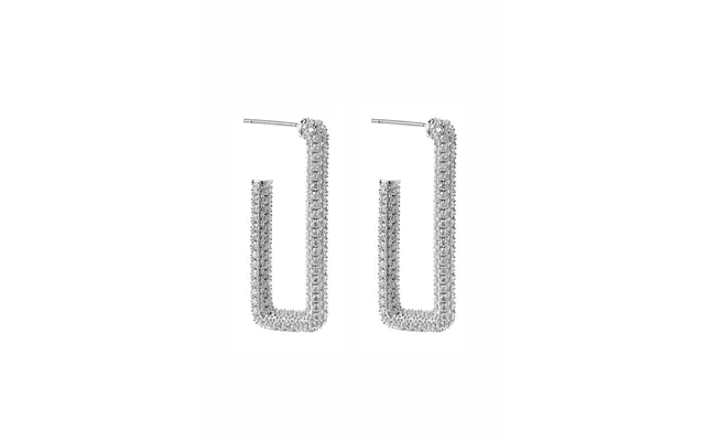 Monaco Rectangle Hoops Crystal