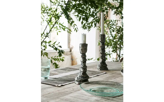 Raku Lysestage, Antik Sølv - Lille product image
