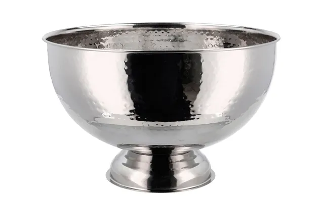 Champagnebowle Dia 38 Cm Hamret Blank Stål