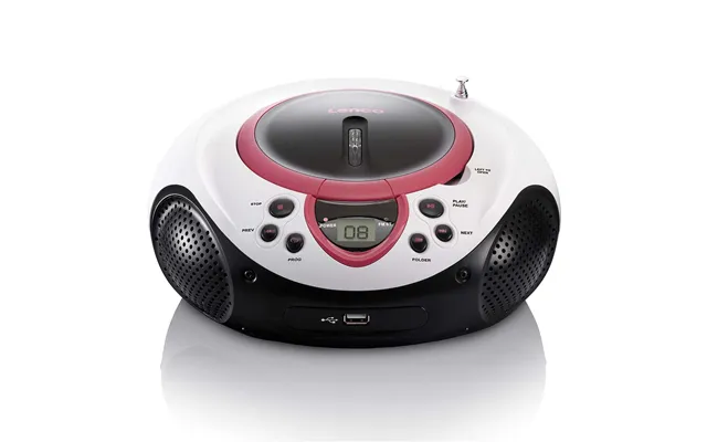 Lenco - Bærbar Fm-radio Cd- Og Usb-afspiller Pink