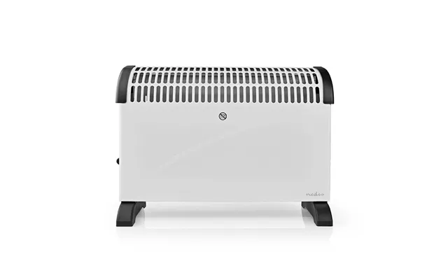 Nedis - Elradiator 2000 W 3 Varmeindstillinger Justerbar Termostat Fald Over Beskyttelse Integrerede Håndtag Hvid