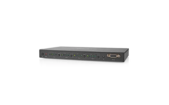 Nedis - Hdmi Matrix Switch 4 X 4-port Port S Dc Power 1x Rs232 4x Hdmi Input 4x Hdmi Output 4k 60hz 18 Gbps Fjernstyret 