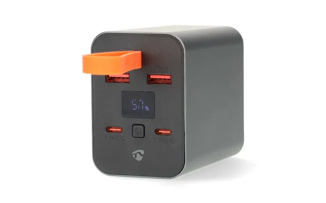 Nedis - Powerbank 30000 Mah 1.5 2.0 3.0 5.0 A Antal Output 4 Output Tilslutning 2x Usb-a 2x Usb-c Input Forbindels 1x Us