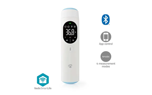 Nedis Smartlife Infrarødt Termometer Led Display Øre Pande Hvid