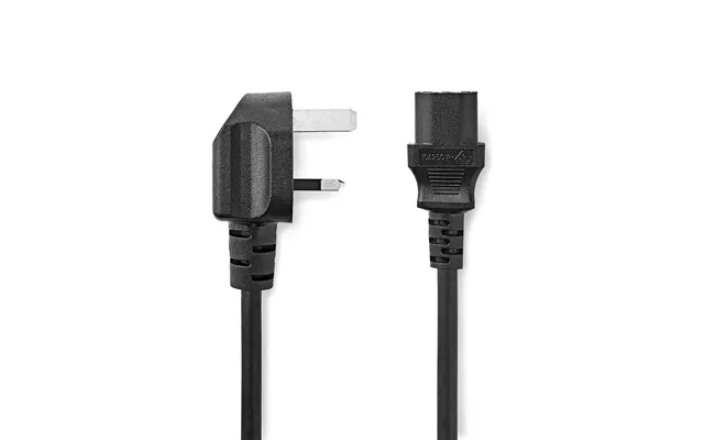 Nedis - Strømkabel Uk Han Iec-320-c13 Vinklet Lige Nikkelplateret 3