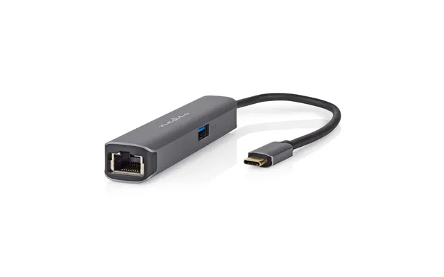Nedis - Usb Multi-port Adapter 4-in-1 Usb 3.2 Gen 1 Usb-c Han Hdmi -udgang Rj45 Hun Usb-a Hun Usb-c Hun 5 Gbps 0