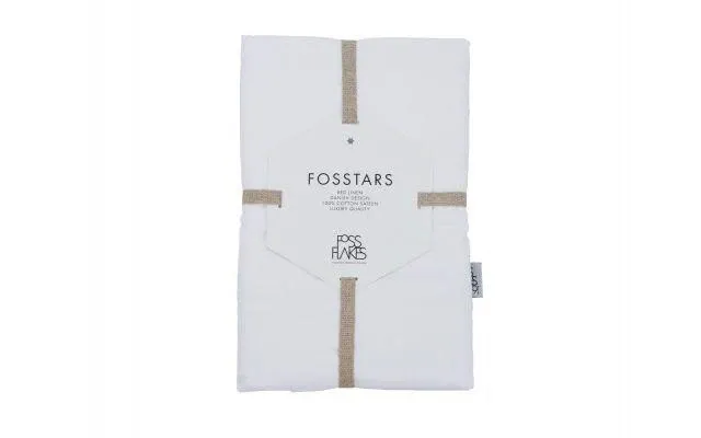 Betræk Til Fossflakes Knæ - Ankel Pude, Hvid Bomulds Satin, Oeko