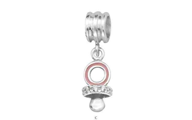 Halskæde Med Sut I Sølv Og Pink Med Zirconia Sten - Buump