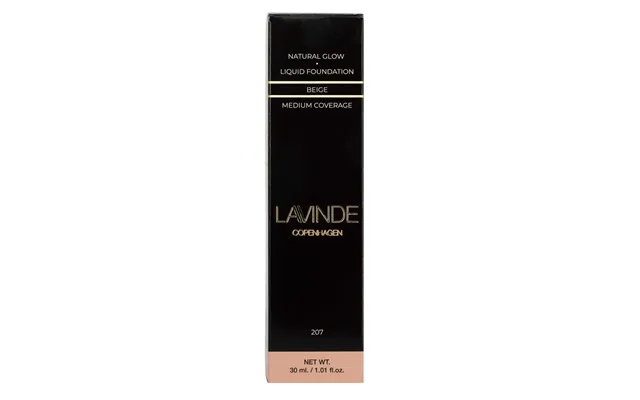 Lavinde Copenhagen Natural Glow Liquid Foundation Beige 207 30ml - Lavinde Copenhagen