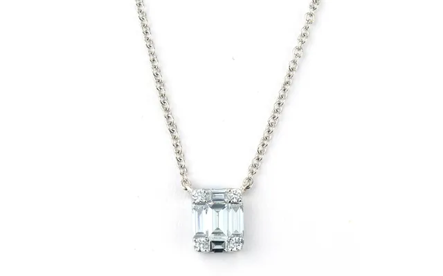 Diamond Baguette-hänge Med 0,25 Ct Diamanter I 18 Kt. Vitguld Inkl