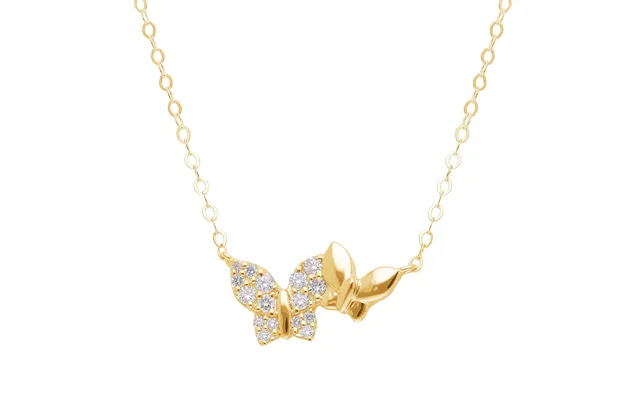 Mor&barn Sommerfugl Diamantvedhæng I 14kt. Guld, 0.15 Ct. Diamanter