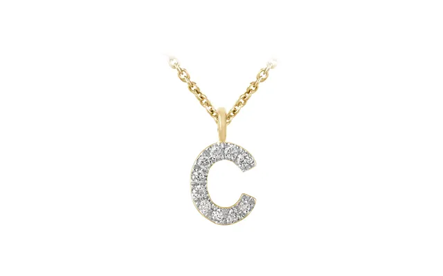 My Letter Diamantbokstaven C Inkl. Kedja I 14 Karat. Guld Eller Vitt Guld - 14 Kt