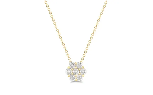Simple Flower Diamantvedhæng I 14 Kt. Guld-eller Hvidguld, 0