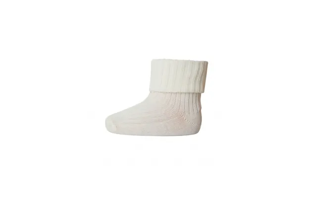 Baby Ankel Strømper I Merino Uld Med Ombuk Snow White 25 28
