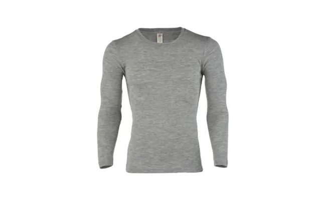 Langærmet Trøje I En Kombination Af Uld Og Silke Til Herre 50 52 Light Grey Melange