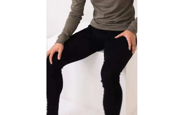 Longjohns Til Herre I 100% Merino Uld Black Xl