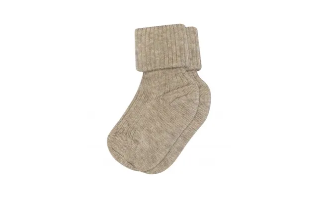 Rib Baby Bomuldsstrømper Light Brown Melange 19 21