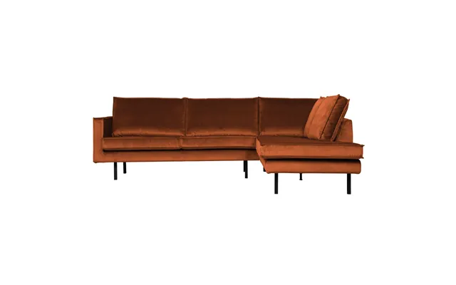 Rodeo Hjørnesofa Højrevendt Velour - Rust