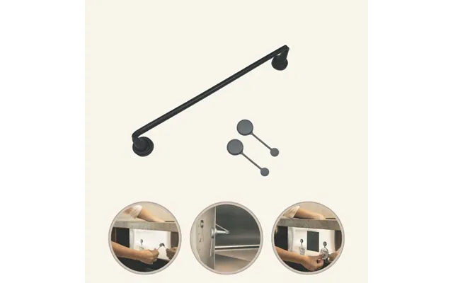 Magnetisk Karklud Holder Med Modmagnet Montering Stål Vask Rustfri Stålvask Messing Sort Alu 22 Cm - By Magnet product image