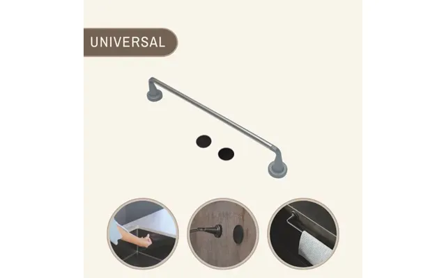 Universal- Magnetisk Karklud Holder Selvklæb Metalplade Rustfri Stål M Grå 22 Cm - By Magnet