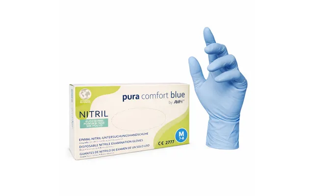 100 Stk. Pura Comfort Nitrilhandsker - Blå Størrelse S