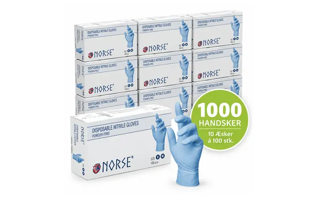 Nitril Engangshandsker Blå - 1000 Stk. 10 X 100 Stk.