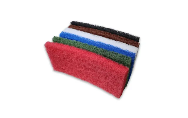 Skurenylon Til Rengøring 115x250x20mm - 10 Stk Pakke Farver Hvid