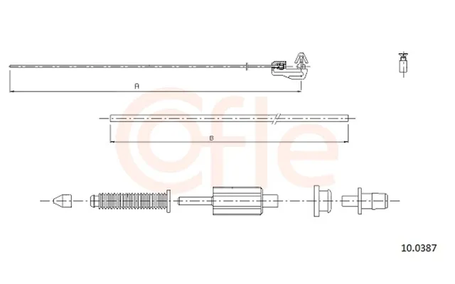 Cofle Gaskabel 92100387 For Renault