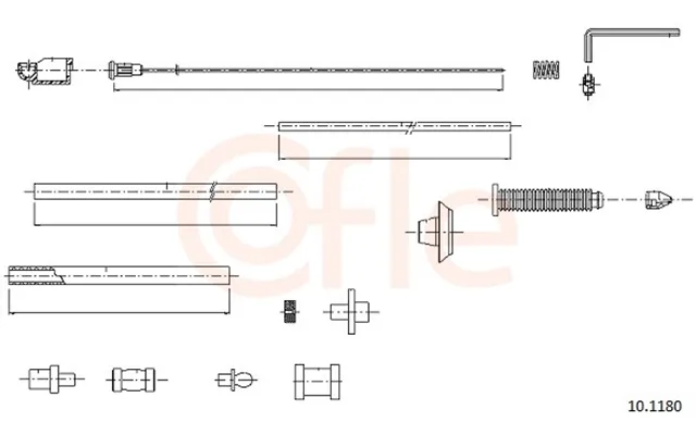 Cofle Gaskabel 92101180 For Fiat