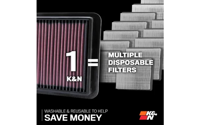 K&n Filters Luftfilter 333039 Langtids 30mm