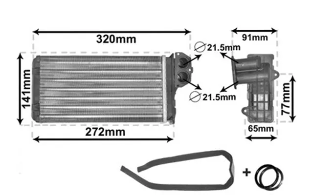 Van Wezel Varmeelement - Kabinevarme 40006199 For Peugeot