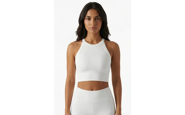 Halterneck Crop Top - White
