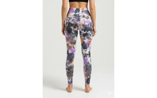 Tie Dye Scrunch Leggings Pink Grey - Small Pink Grey