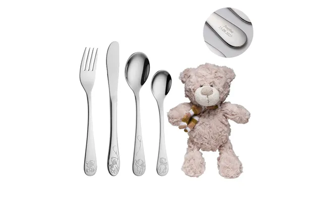 Dåbsbestik M. Teddy Inkl. Bamse Nordahl Andersen