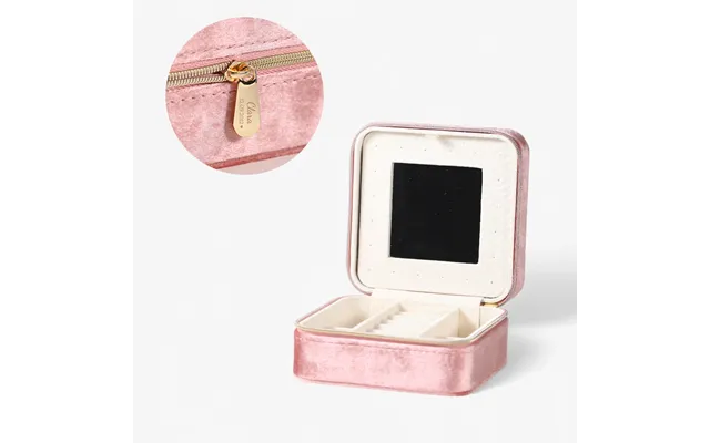 Luksuriøst Smykkeskrin I Rosa Velour Scrouples