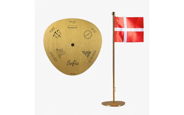 Piet Hein Dåbsflag M. Motiver På 35 Cm Messing