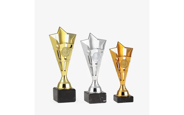 Plast Pokal I Guld - Sølv Og Bronze 6010gsb 20 Til 22cm