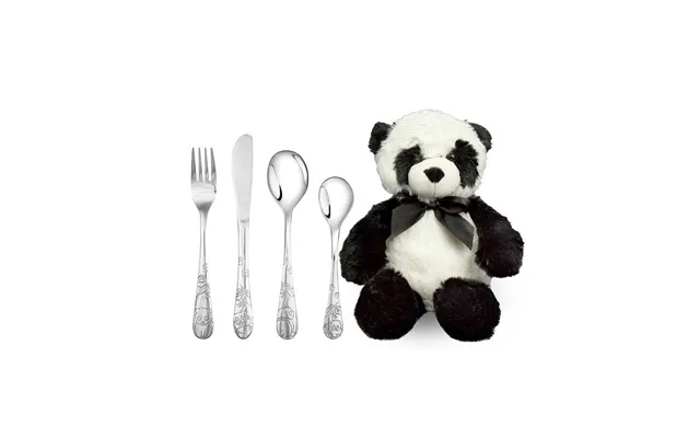 Rustfrit Stål Bestik M. Panda Inkl. Bamse - Nordahl Andersen