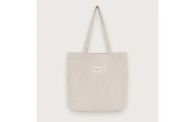 Calais Stor Tote Bag I Beige Fløjl